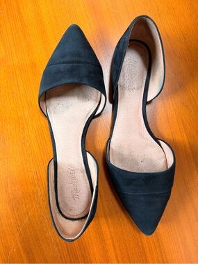 Madewell Black Pointed D'Orsay Flats